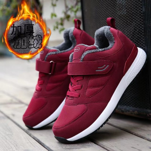 Counter style broken-size women's shoes clearance special offer thickened warm elderly walking shoes plus velvet dancing travel casual shoes