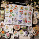 Rabbit's Waterproof Multi-Purpose Crystal Handbook Sticker Cold Transfer Paper Light Retro Sticker DIY Wildflower Water Cup Sticker