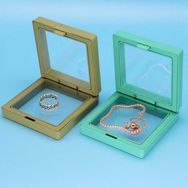 Colorful transparent PE film storage box film suspension box jewelry sealed jewelry display stand earrings earrings packaging box