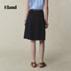 
Eland Clothes Skirt Women's Double Waist Loops With Lined Pleated Mid Skirt 25 New Summer Style