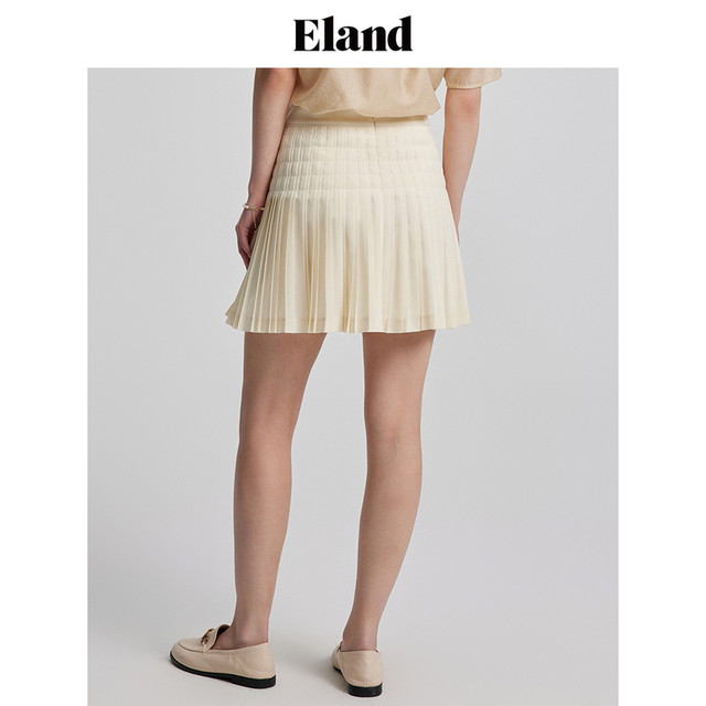 Eland skirt pleated skirt A-line skirt design mini skirt gentle and sweet summer style