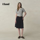 
Eland Clothes Skirt Women's Double Waist Loops With Lined Pleated Mid Skirt 25 New Summer Style