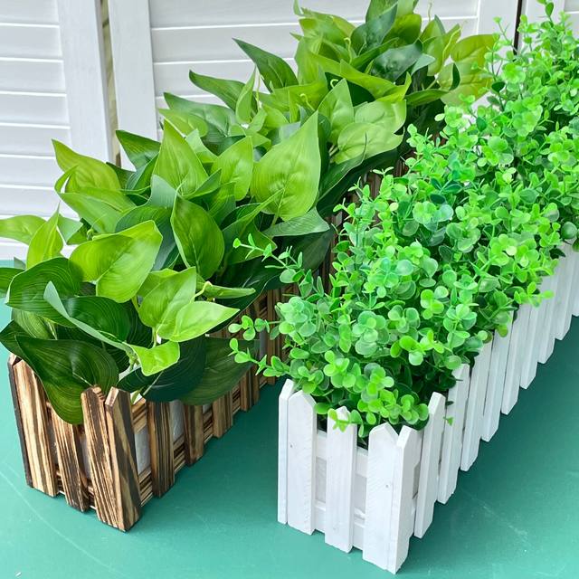 Simulated plants, green ivy, fake flowers and plants, plastic bouquets, fence ornaments, art set, decorations, living room and home decoration parts