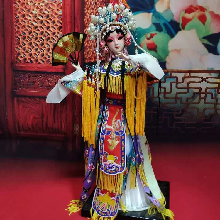 楊貴妃大號絹人偶娃娃戲曲玩偶京劇人物擺件送老外故宮特色