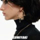 
SUMIYAKI Love Lock Series Autumn and Winter American Retro Style Key Love Earrings Slim Big Earrings for Women