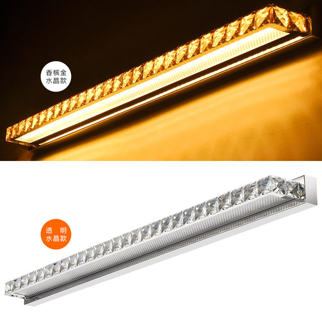 Luxury crystal mirror headlight, high-end bathroom mirror light, European style bathroom vanity table light, bathroom LED wall light