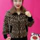 
Young mother's new autumn and winter mink velvet leopard print coat 40 and 50 year old middle-aged women's fashionable knitted cardigan