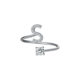 925 sterling silver 26 English letter rings for women ins niche design vegetarian circle index finger ring new style open pair ring