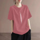 Foreign trade clearance export 100% pure cotton short-sleeved T-shirt women's summer fashionable large-size half-sleeved bottoming shirt T-shirt top