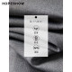 Red sleeve autumn mid-waist wide-leg gray droop suit pants