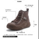 Casual thick sole women's shoes flat leather daddy shoes 2025 autumn new versatile high-top single shoes sports shoes trendy