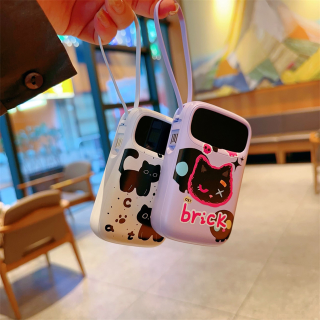 National 3C certified power bank 30000 mAh with built-in cable, ultra-thin, compact and portable, can be used on airplanes for super fast charging