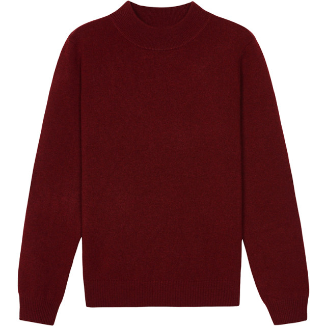 Hengyuanxiang cashmere sweater women's half turtleneck spring and autumn pure cashmere sweater base shirt versatile short pullover sweater
