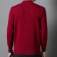 Hengyuanxiang red 100% wool sweater men's half-height zipper collar spring and autumn warm daddy's bottoming loose sweater
