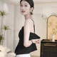 Black vest vest women 2025 summer new fashion high-end temperament suit inner strap slim body