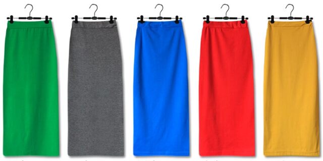 Spring and summer fashion slit long skirt half-length skirt pure cotton mid-length skirt high waist pencil skirt hip-covered one-step skirt large size