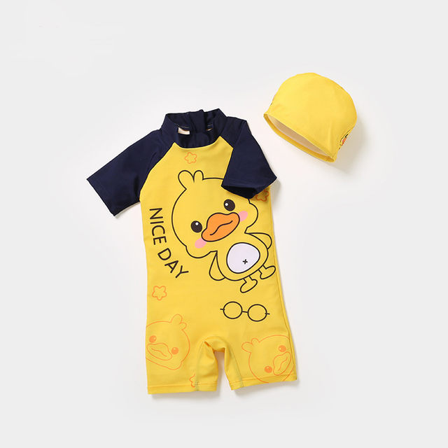 Children's swimsuit one-piece boy's cute quick-drying swimsuit girl's swimsuit summer one-piece baby swimsuit for children two years old