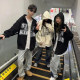 Fat MM Extra Large Size 2-300Jin [Jin equals 0.5 kg] Fleece Thickened Printed Spider Zipper Sweatshirt for Women in Autumn and Winter New Loose Jacket