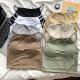 Wearing a black vest for women with chest pads for the outside for women in summer 2023 new Korean style slimming short inner halter hanger
