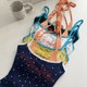 Spicy dancer contrasting color star print suspender vest for women in summer letters with chest pad age-reducing short top
