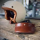 Seabird hedon 3/4 half helmet handmade chrysanthemum pure brass buckle retro full helmet sun protection visor helmet cowhide brim