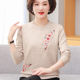 2025 Mother's Spring and Autumn Outerwear Long-sleeved Sweater Women's Clothing Middle-aged and Old Age Style Age-Reducing Knitted Bottoming Shirt Fashion