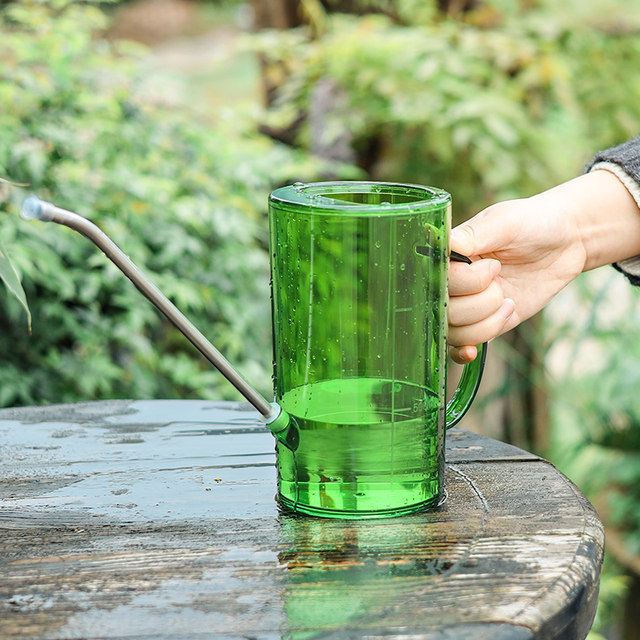 Stainless steel long mouth watering kettle home transparent sprinkler kettle pouring flower potting potted artifact tool large -capacity cannon