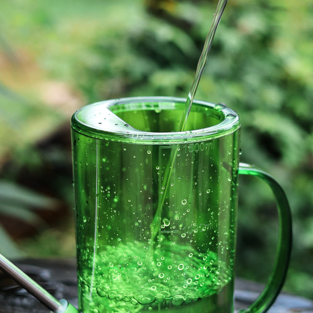 Stainless steel long mouth watering kettle home transparent sprinkler kettle pouring flower potting potted artifact tool large -capacity cannon