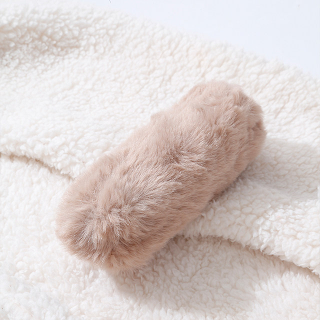 Electric vehicle bicycle handlebar cover tricycle plush thermal cover electric motorcycle pedal thickened winter universal cover