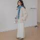 VNOOK stand-up collar embroidered lamb fur coat for women in winter 2024 new long high-end solid color double-sided top
