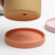 Ceramic round flowerpot water connection tray Nordic decorative Morandi pigment burning base thickened cushion water-retaining flower holder