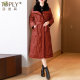 Big brand new Xiangyun Said down jacket Female big size goose down jacket Mom is expensive and thin, mid -length jacket
