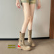 Six o'clock uncle's height-enhancing retro Maillard Martin boots for women 2025 autumn new style without knees and wearing western short boots