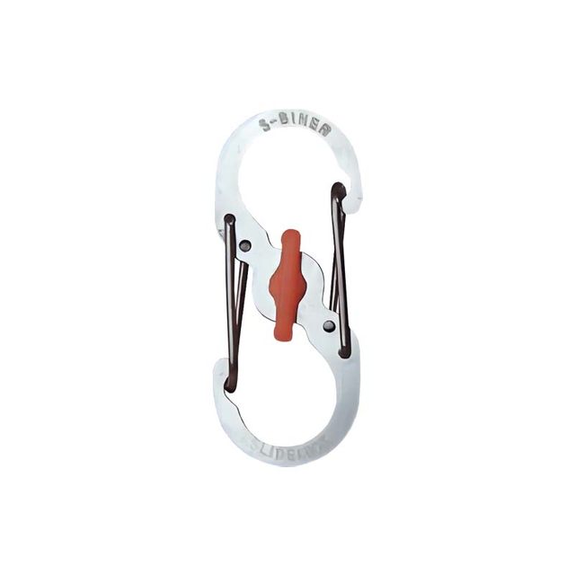 Stainless steel 8-character anti-theft buckle European travel backpack zipper with lock 8-character safety buckle S-shaped carabiner keychain