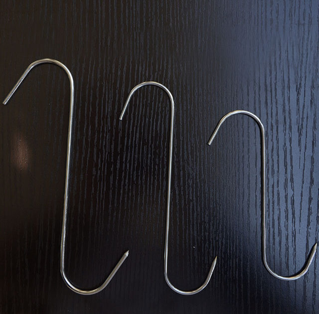 Stainless steel bacon hook S-shaped single hanging meat roast chicken roast duck oven goose squab pigeon beef sausage hook hook