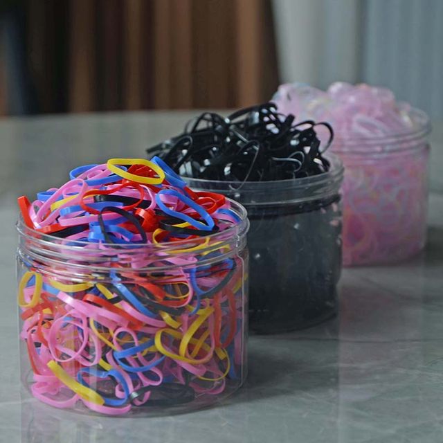 Children's hair accessories, baby's strong pull, continuous hair ring, girl's disposable hair rubber band, black small hair rope, hair rope