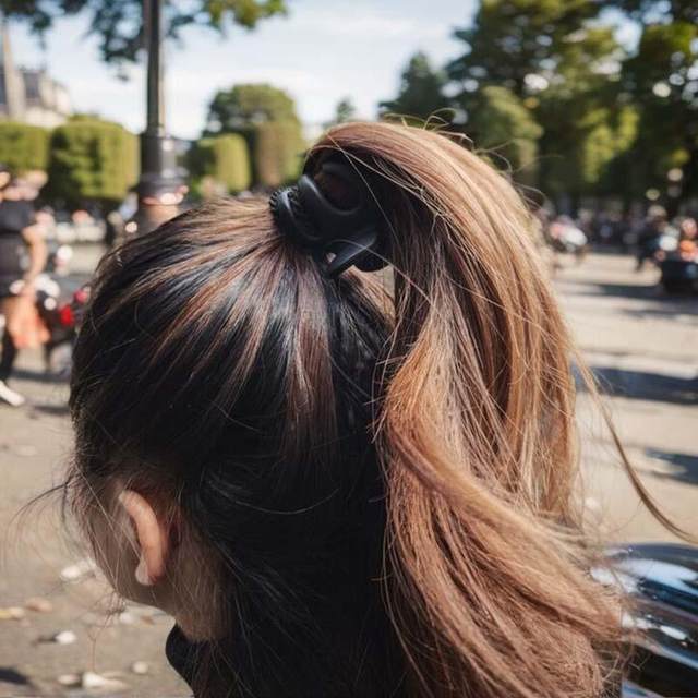 Pumpkin clip large high ponytail fixed artifact high skull back head small grab clip cushion high hairpin fluffy hairpin for women