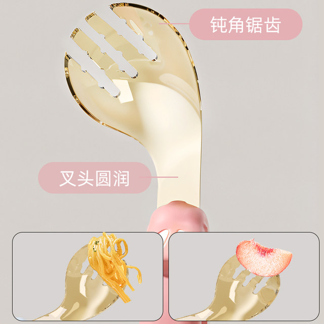 Baby PPSU Spoon Learn to Eat Training Silicone Spoon Newborn Babies Eat Children's Tableware Complementary Food Portable