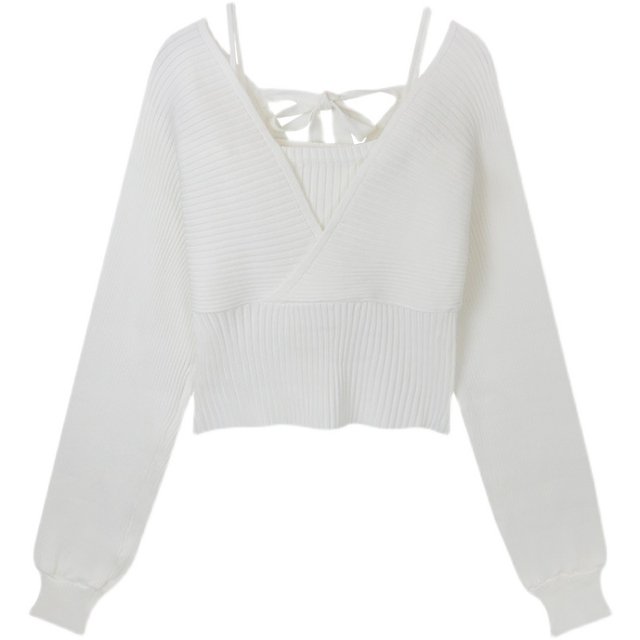 Plus size women's clothing for fat mm slimming inner bottoming sweater top autumn 2023 new fake two-piece long-sleeved sweater