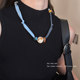 Interesting fabric splicing necklace, high-end light luxury niche sweater chain, halter neck accessories, neck chain, women's clavicle chain