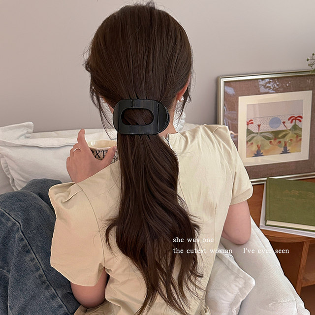 High-end flat hairpin for women with small hair, duckbill hairpin for the back of the head, abalone hairpin, hairpin, headwear