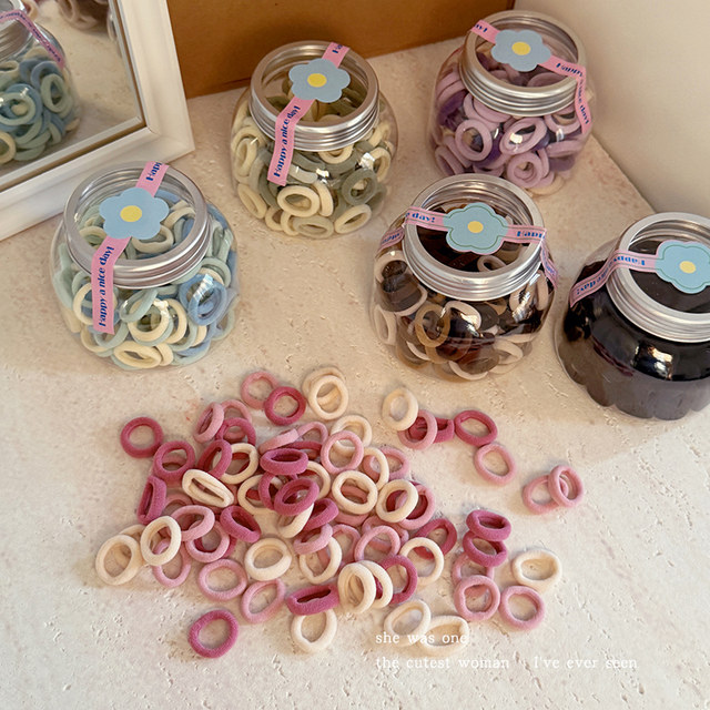 Candy color non-harming hair towel hair band for women to tie hair small rubber band children's hair rope high elasticity and durable headband leather case