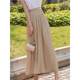 
High-end 2025 spring and summer new high-waisted gray pleated skirt pocket skirt large size A-line slim and versatile women
