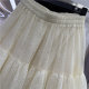 Gentle and sweet lace skirt for women in spring and summer new high-waisted ruffle skirt spliced ​​layered mesh cake skirt