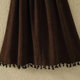 Retro corduroy skirt for women in autumn and winter new high-waisted slim button decorative tassel large a-line sling umbrella skirt