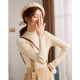 Tang Lion's bottoming shirt female inside the autumn and winter new semi -high -necked long -sleeved sweater tops slim sweater black and white