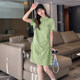 Tang Shi short-sleeved polo collar dress for women 2024 new small casual skirt design drawstring to make them look slim e5