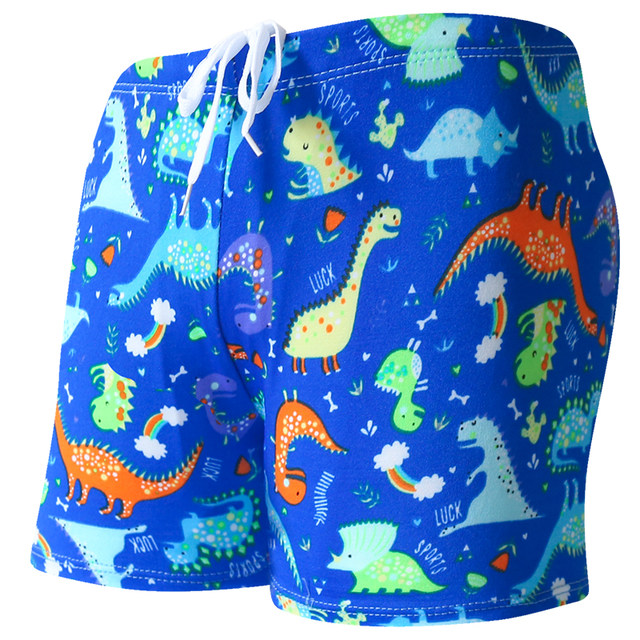 Children's cartoon swimming trunks cute baby comfortable flat corner boy girl beach sun protection swimming shorts manufacturer