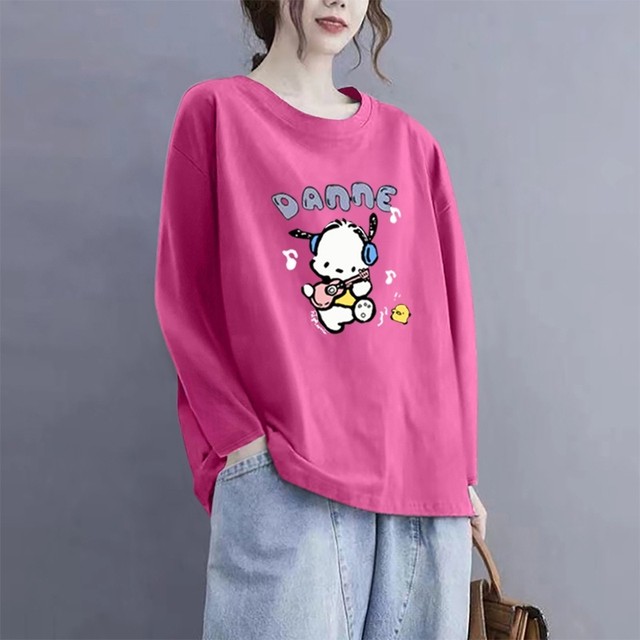 Fat mm300Jin [Jin equals 0.5 kg] Pure cotton long-sleeved T-shirt for women in 2025 autumn new style of meat covering and casual loose top for commuting