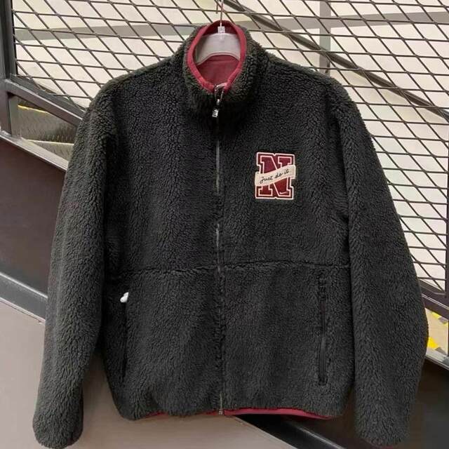 Nike/Nike Men's double-sided warm lamb velvet casual sports jacket coat FV8588-010